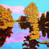 ..Spring Etude<br>Acrylic on Canvas<br>36 x 36 inches