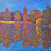 ..Sunset Storm<br>Acrylic on Canvas<br>40 x 40 inches
