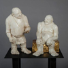 ..Dodge & Hold Down<br>Aluminum & Gold Leaf<br>26 � x 12 � x 7 � inches & 20 � x 14 � x 15 � inches, respectively